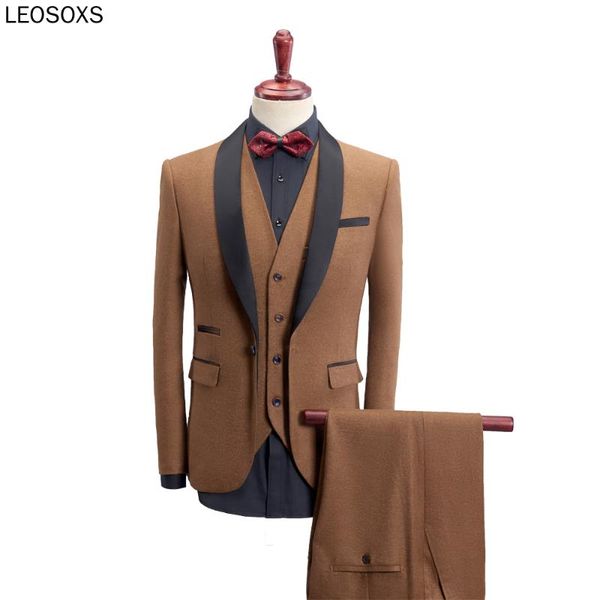 

new suit men 2020 slim fit groom wedding suits for men stylish brand shawl collar formal business dress suits, White;black