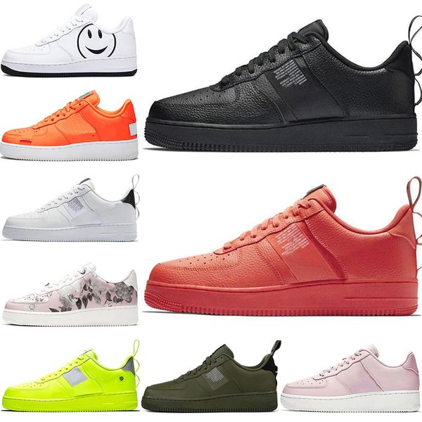 

utility shoes black red 1s dunk trainers mens basketball shoes white volt do it orange forces floral womens fashion sneakers 36-45, White;red