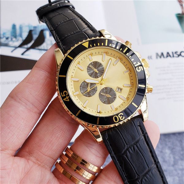 

boss watch quartz movement luxury quality for men business strap high auto montre designer waterproof watch luxe watches leather de dat nrve, Slivery;brown
