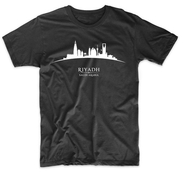 

riyadh saudi arabia cityscape downtown skyline shirt men 2019 brand clothing tees casual male designing t shirts, White;black