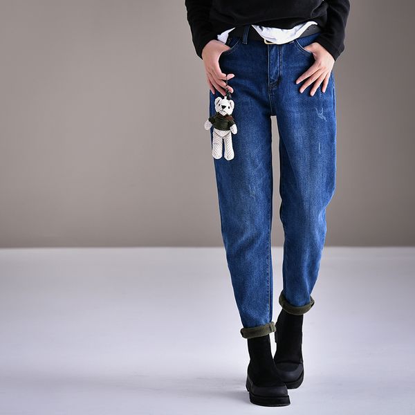 

n9907 korean version straight tube baggy jeans woman, Blue