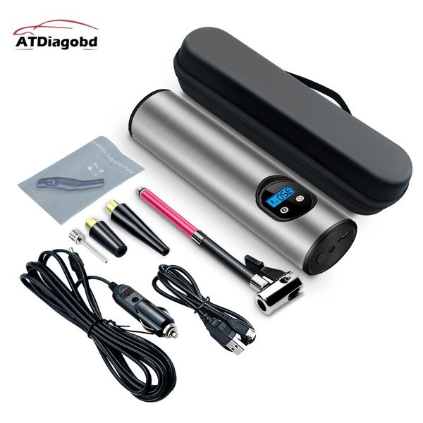 

led light car inflator pump 150psi lcd digital electric tyre pressure gauge bike tire inflatable air compressor usb car charger