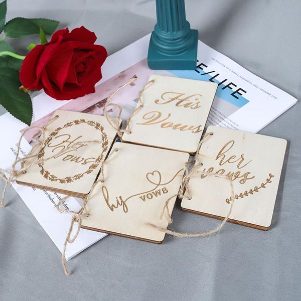 

wooden p props small gift manual wedding his/her vows booklet innovative decoration card wedding accessories