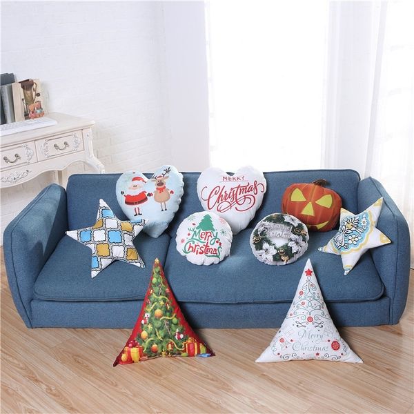 

led light luminous pillow covers cushion cover christmas xmas santa claus reindeer pillow case sofa car decoration an1946
