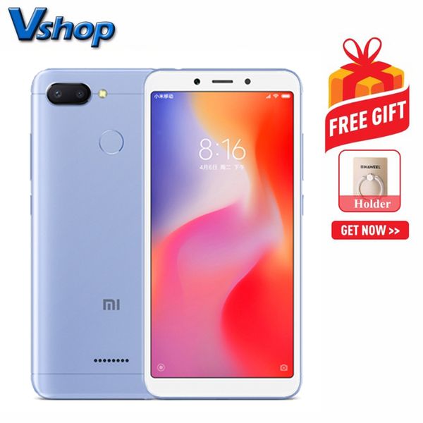 

Xiaomi redmi 6 4gb 64gb global official ver ion ai dual back camera face fingerprint identification 5 45 inch miui 9 0