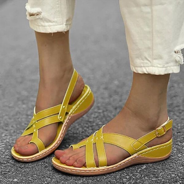 

buckle summer sandals woman shoe new arrival platform sandals women wedge high heels shoes solid color non-slip sandal woman, Black