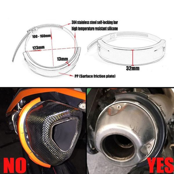 

motorcycle accessories universal fit 100mm-140mm oval / exhaust protector can cover