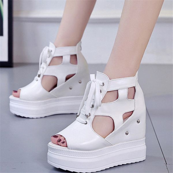 

wedges shoes woman 2020 zapatos de mujer summer women's high heel platform sandals new shoes sandalias mujer, Black
