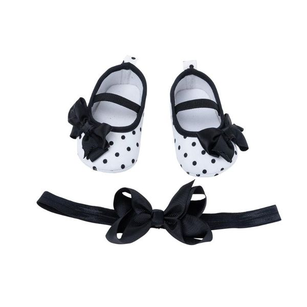 

new pattern girls children's shoes dot bow tie canvas shoes newborn princess walking birthday present