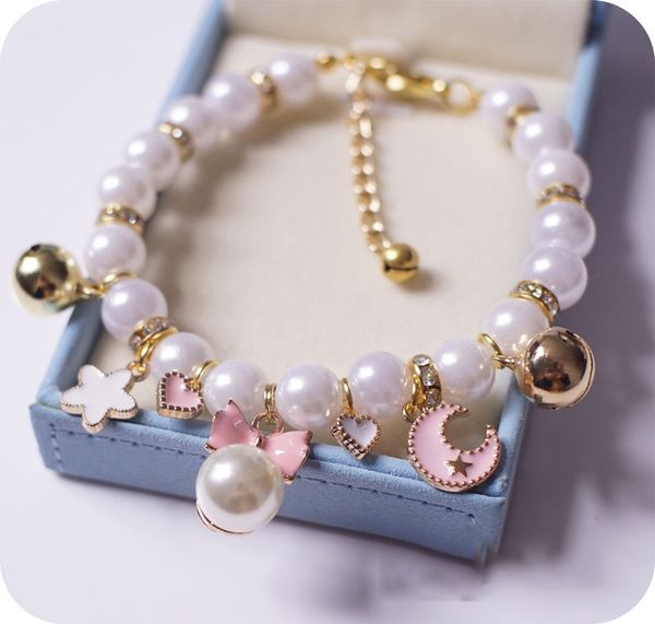 

princess pearl pet necklace accessories for puppies dogs cats small animals wedding jewelry small puppy products for yorkshire
