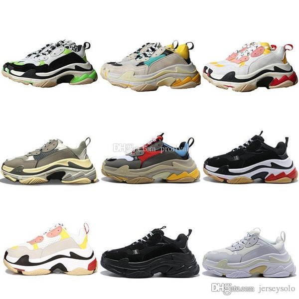 

2019 new paris triple-s designer shoes fashion low platform sneakers triple s mens casual women designer casual sports trainers zapatos