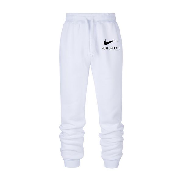 

JUST BREAK IT Letter Print Sweatpants Mens Casual Jogger Long Pants Hommes Teenagers Sportswear Active Pants Long Trousers