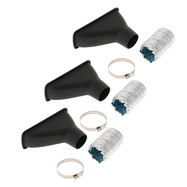

3 sets car front bumper turbo cold air intake pipe turbine inlet pipe kit