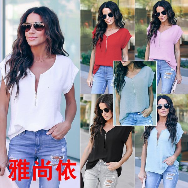 

shirt zipper 2019 paragraph t shirts, Black