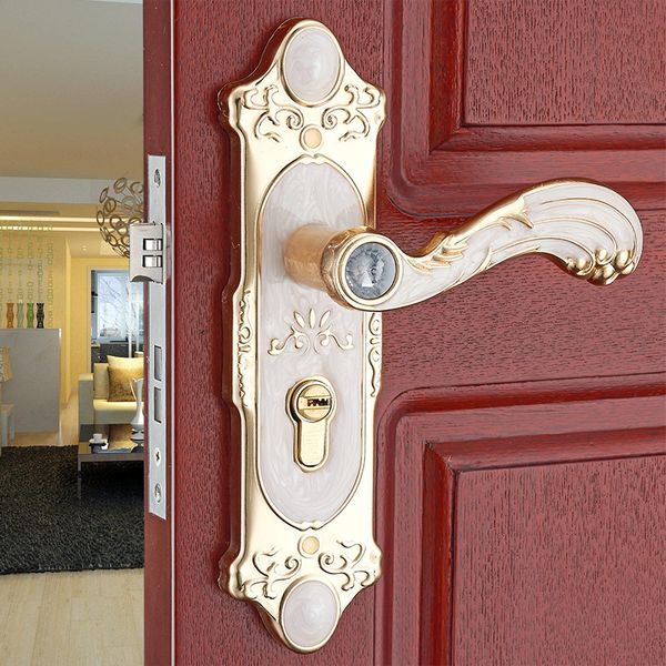 2019 Indoor Handle Lock Bedroom Door Handle European Antique Wood Door Handle Hardware Locks From Jmqj66 25 04 Dhgate Com