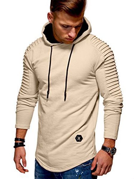 

Cheap Mens Designer Hoodies Full-blown Men's Long-sleeved Hoodies Cap Fold Stripe Muscle Clothing Men Sweatshirt Street Style clothing