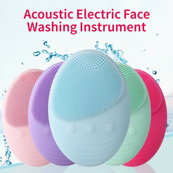 

skin care massage sonic face cleanser makeup remover deep cleaning brush device wireless charging acoustic electric washing instrument ipx7