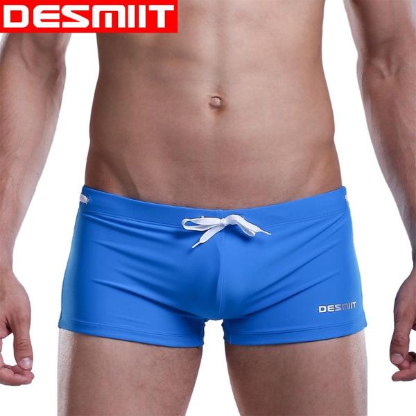 

desmiit summer men swim trunks simple solid color mens beach bathing suit low-waist tight swimwear men's swimsuit a3