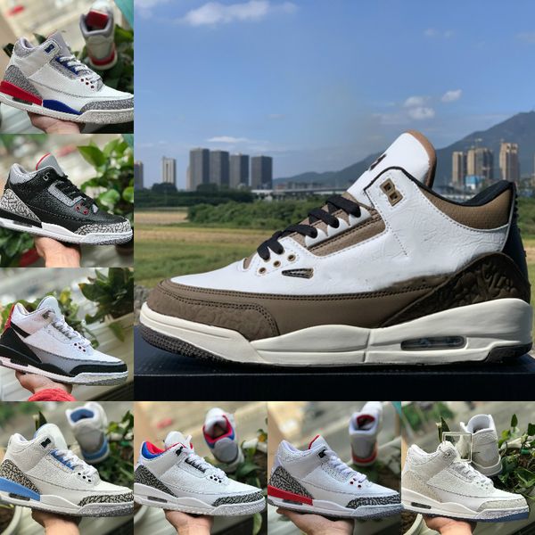 

2019 new pure white 3 mens basketball shoes 3s tinker katrina jth throw linell chicago og royal blue black red cement sneakers