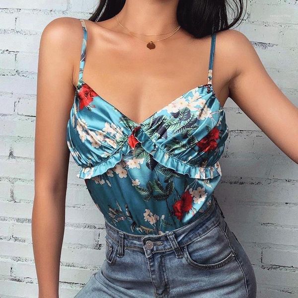 

vest easy clothes cropped female clothes femme summer crop fashion womens floral printed, White