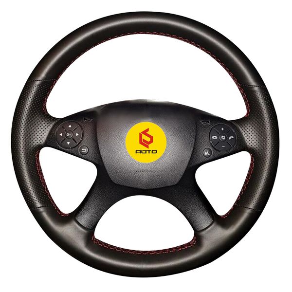 

hand sewing steering wheel cover for w204 c-class 2007-2010 c280 c230 c180 c260 c200 c300