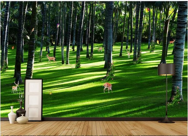 

3d room wallpaper custom p mural forest forest park 3d landscape background wall painting wallpaper for walls 3 d