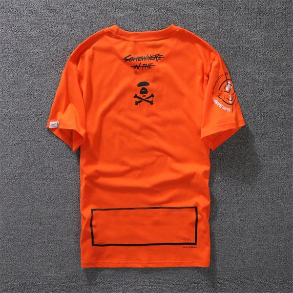 

мужская брендовая футболка 2020 новый мужской дизайнер повседневная рубашка круглый вырез с коротким рукавом мультфильм печати футболка хлоп, White;black