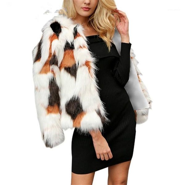 

plus size womens coat cardigan ladies faux fur womens designer coat winter, Black