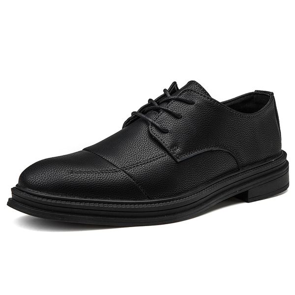 

lettbao black men shoes leather pointed toe dress shoes male formal zapatos hombre fashion men oxfords