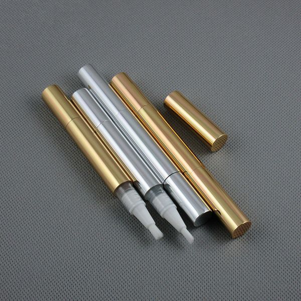 

aluminium gold silver 3ml twist up pen empty package teeth whitening pen whitenting gel pen fast shipping f2235
