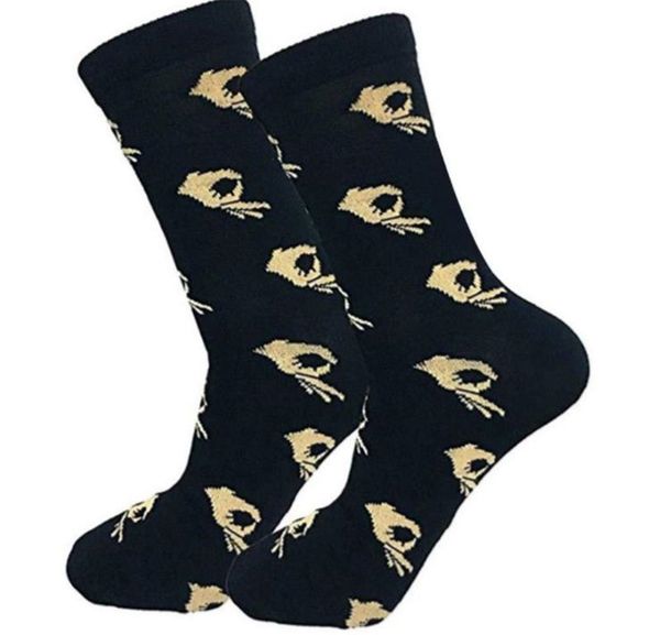 

womens designer gesture printed stockings casual sports athletic socks designer crazy ok womens underwear, Black;white