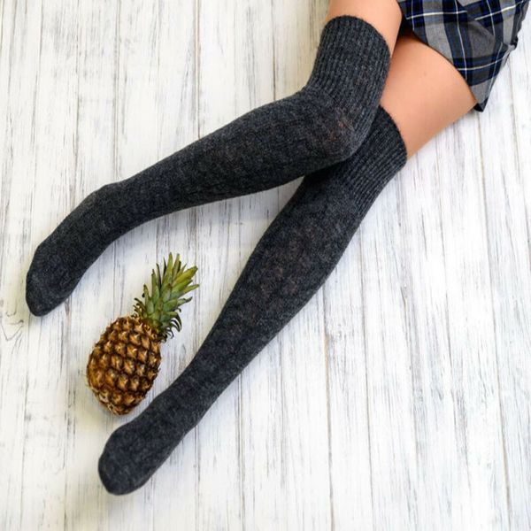 

women girls winter warm over the knee stockings sheer thigh high stockings, Black