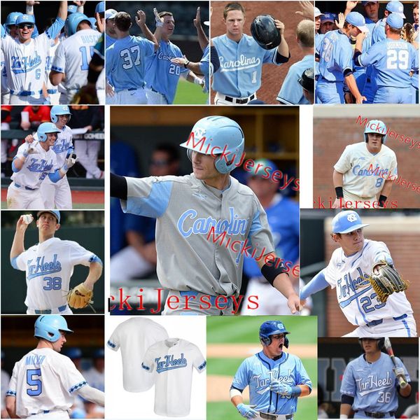 

Custom North Carolina Tar Heels Baseball Jersey Michael Busch Dylan Harris Ike Freeman Tyler Baum Austin Bergner Aaron Sabato UNC Jersey