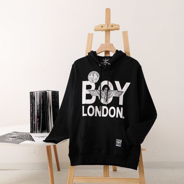 

new boy stylish trend design letter print eagles wing pullover sweatshirts couple drawstring hoodies girls boys cotton warm blouse sweate, Black
