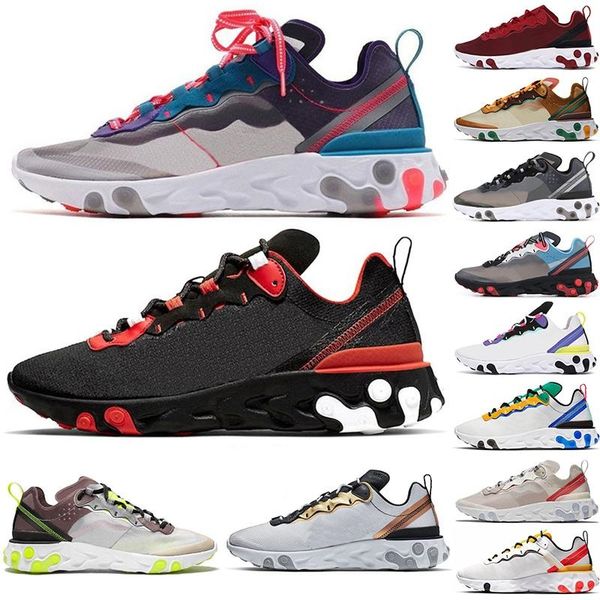 

2020 react element 55 undercover 87 running shoes team red orbit bred tour green epic runner sports sneakers runner trainer