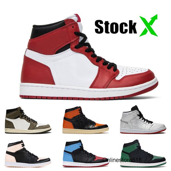 

chicago 1 1s jumpman womens mens basketball shoes travis scotts pine green 1s fearless shattered backboard 3.0 sports trainers sneakers