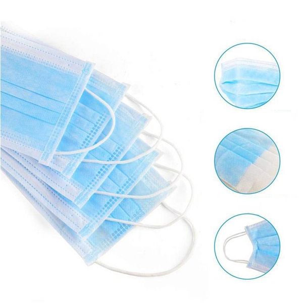

make earloops big with soft store face anti dust mouth masks home use comfortable mask ship in 12hour with registration#396, Blue