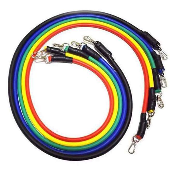 

outdoor sports latex resistance bands workout exercise pilates yoga crossfit fitness tubes pull rope 11 pcs/set zza2232