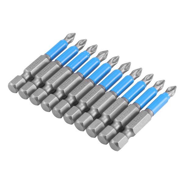 

10pcs 50mm hex heavy duty impact precision screwdriver for loosen screws cross electric magnetic screwdriver bit set