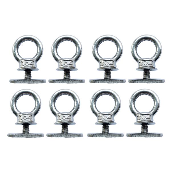 

8pcs kayak track mounting tie down eyelet screw nut hardware leash holder