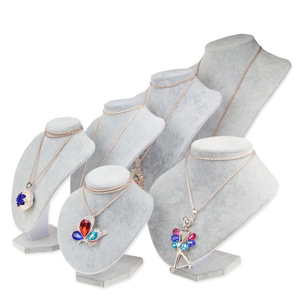 

бархатная ткань дисплей прочная модель ожерелье держатель стойки рамы держателя ювелирных аксессуаров ювелирных изделий стойки 15 * 15см af, Black