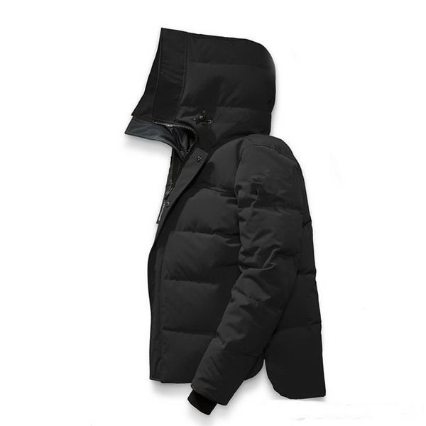 

мужчины mac homme winter вниз jassen homme верхняя одежда куртки с капюшоном fourrure манто канада пуховик пальто hiver doudoune, Black