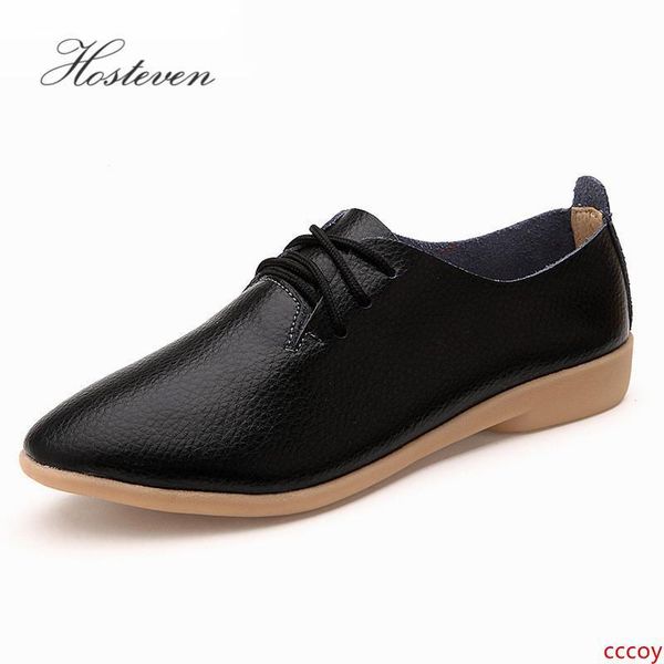 

women' shoes casual ballet soft genuine leather loafers slip on woman flats shoe flexible peas footwear large women