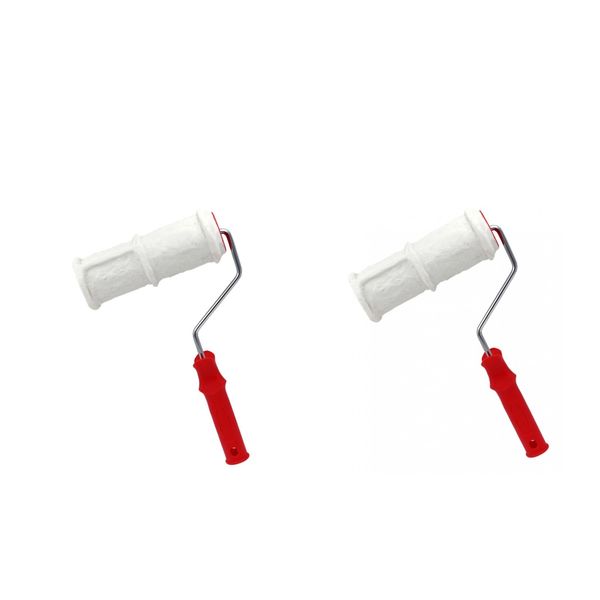 

2pcs decorative paint roller brick pattern wall painting diy tool roller style_1