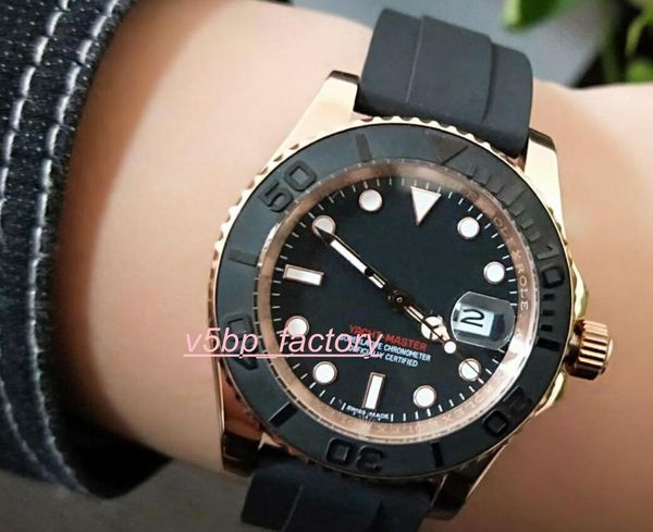 

лучшая высокое качество wristwatches 116655 18k розового золото сапфир 40мм черный циферблат часы часы asia 2813 автоматических механические, Slivery;brown