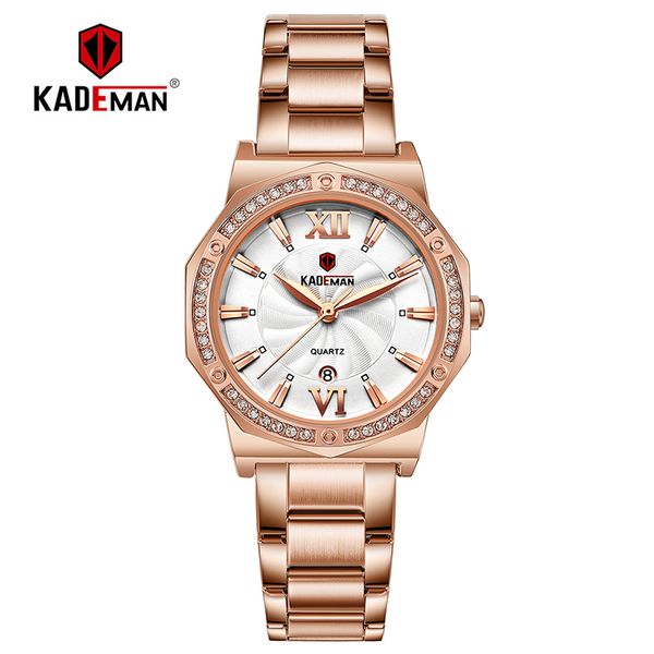 

new sweet ladies wristwatch full steel bracelet luxury crystal women watches fashion brand design female dress watch, Slivery;brown