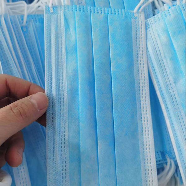 

in stock50 pcs disposable face mask anti-dust masks with three-layer filter non-woven dust breathable mask proof masks