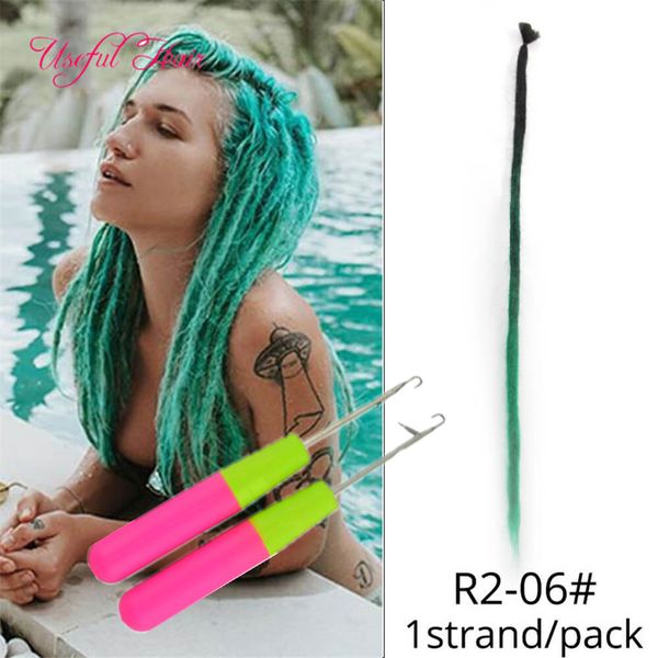 

ombre handmade dreadlocks hair extensions ombre pink 24 inch crochet hair synthetic crochet braid hair for women bug with marley hooks, Black