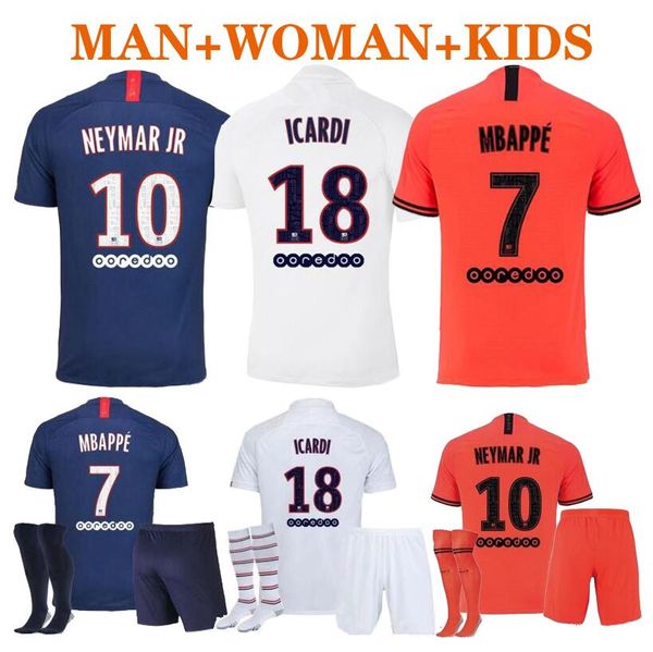 

S 3xl 19 20 p g occer jer ey pari mbappe icardi marquinho cami eta de fÃºtbol 2019 2020 football hirt man woman kid cami a de futebol, Black;red