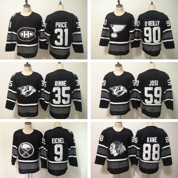 

New all tar 31 carey price 90 ryan o 039 reilly 35 pekka rinne 59 roman jo i 88 patrick kane 9 jack eichel titched black white hockey jer